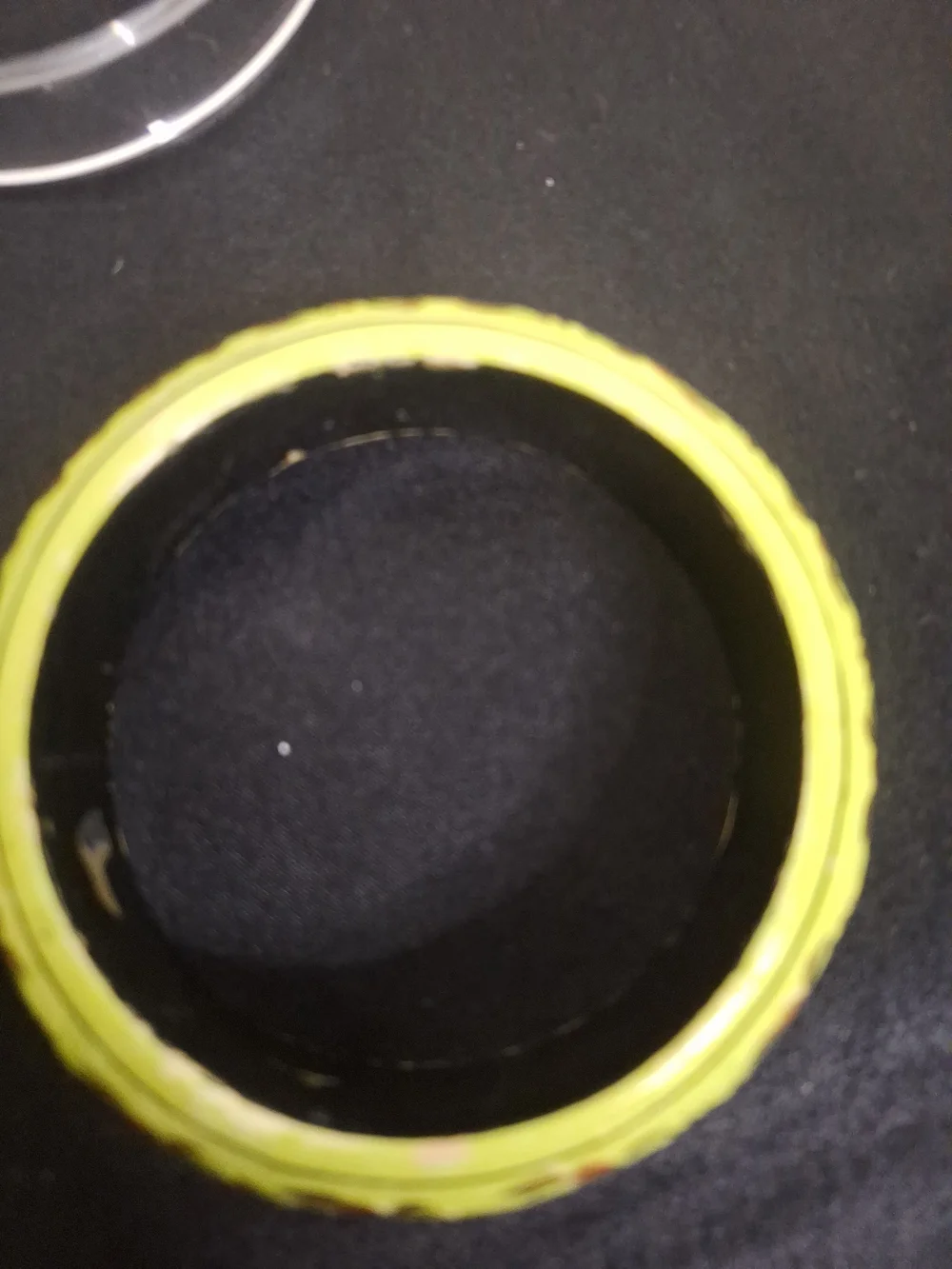 Antique Wood Lime Green & Gold Bronze Leaf Cuff 2.5